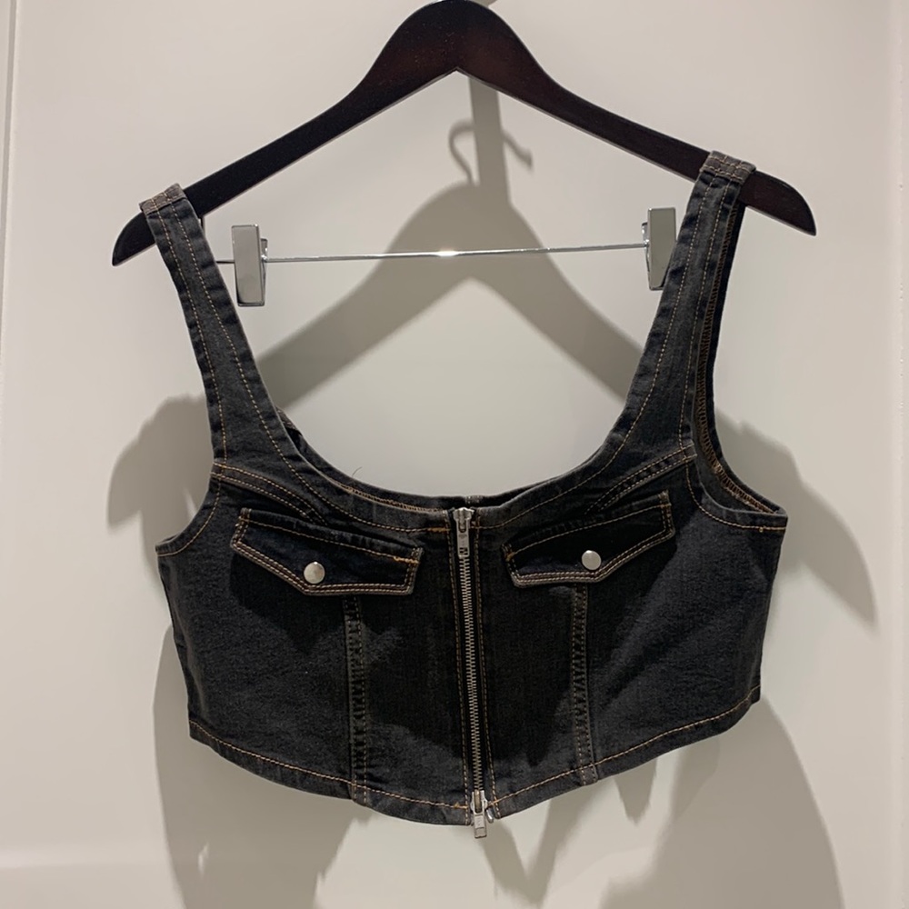 Weworewhat denim corset
